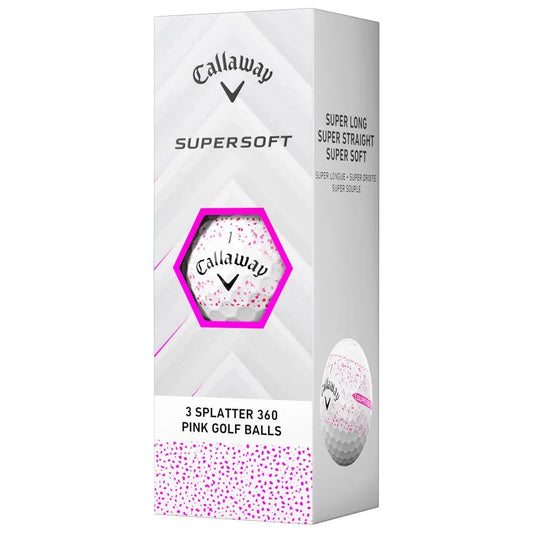 Caja de 12 pelotas de golf Callaway Supersoft Splatter 360