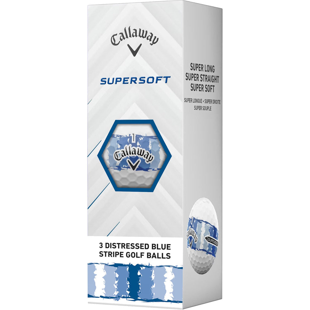 Boite de 12 Balles de Golf Callaway Supersoft Stripe