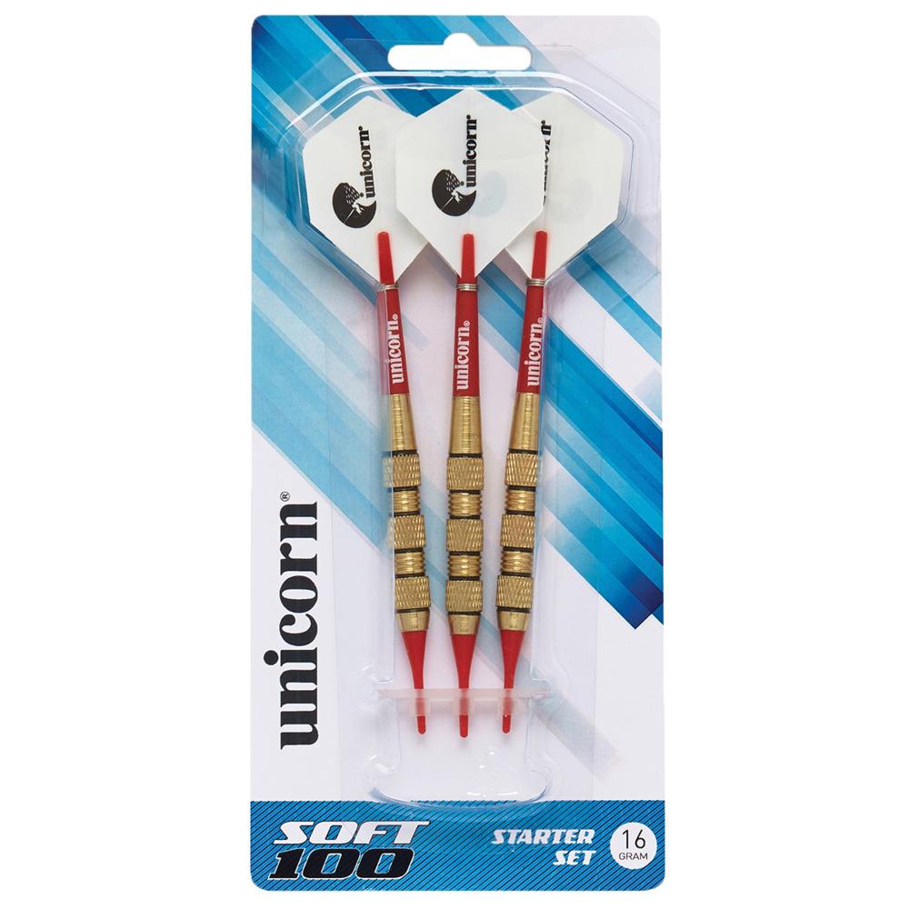 Juego de 3 dardos de plástico con filtro Unicorn de 18 g