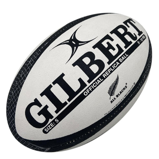 Réplica del balón de rugby Gilbert de los All Blacks de Nueva Zelanda