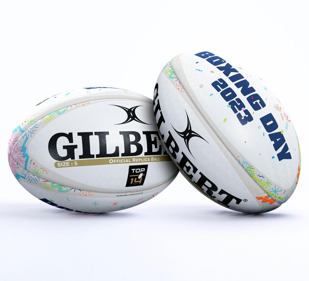 Réplica del balón de rugby Gilbert del Boxing Day de 2023