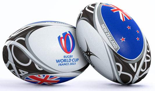25 balones de rugby Gilbert para la Copa Mundial de Nueva Zelanda 2023