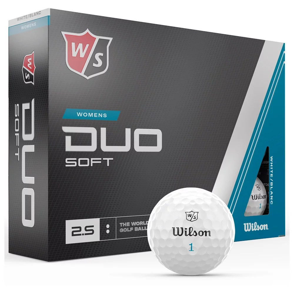 Pelotas de golf Wilson Duo Soft blancas para mujer
