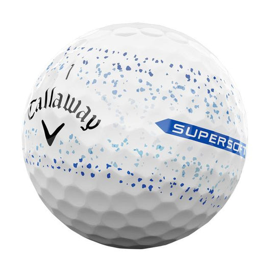 Caja de 12 pelotas de golf Callaway Supersoft Splatter 360