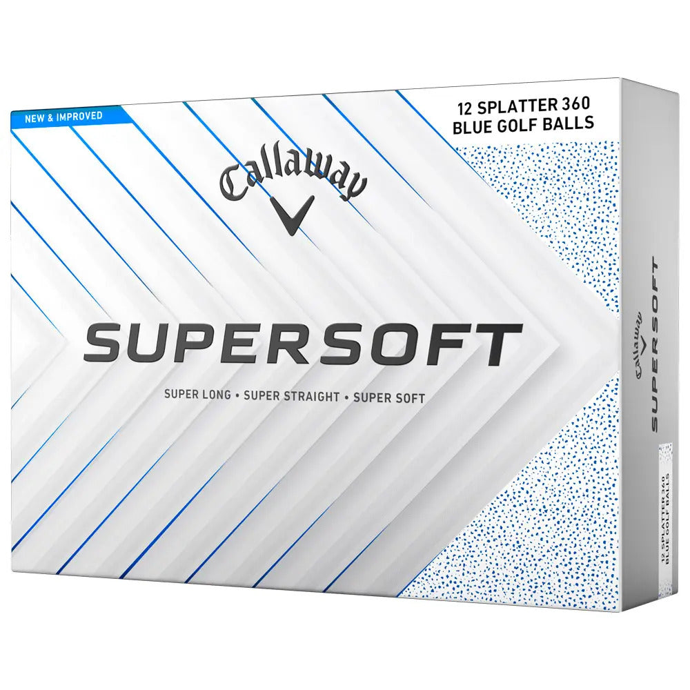 Caja de 12 pelotas de golf Callaway Supersoft Splatter 360 