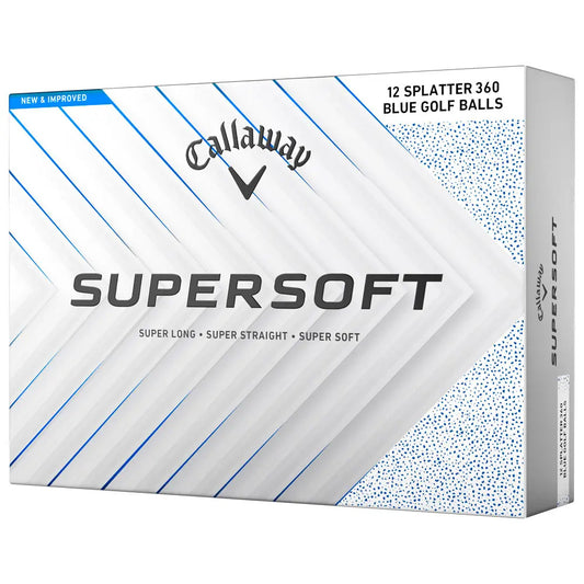 Caja de 12 pelotas de golf Callaway Supersoft Splatter 360 