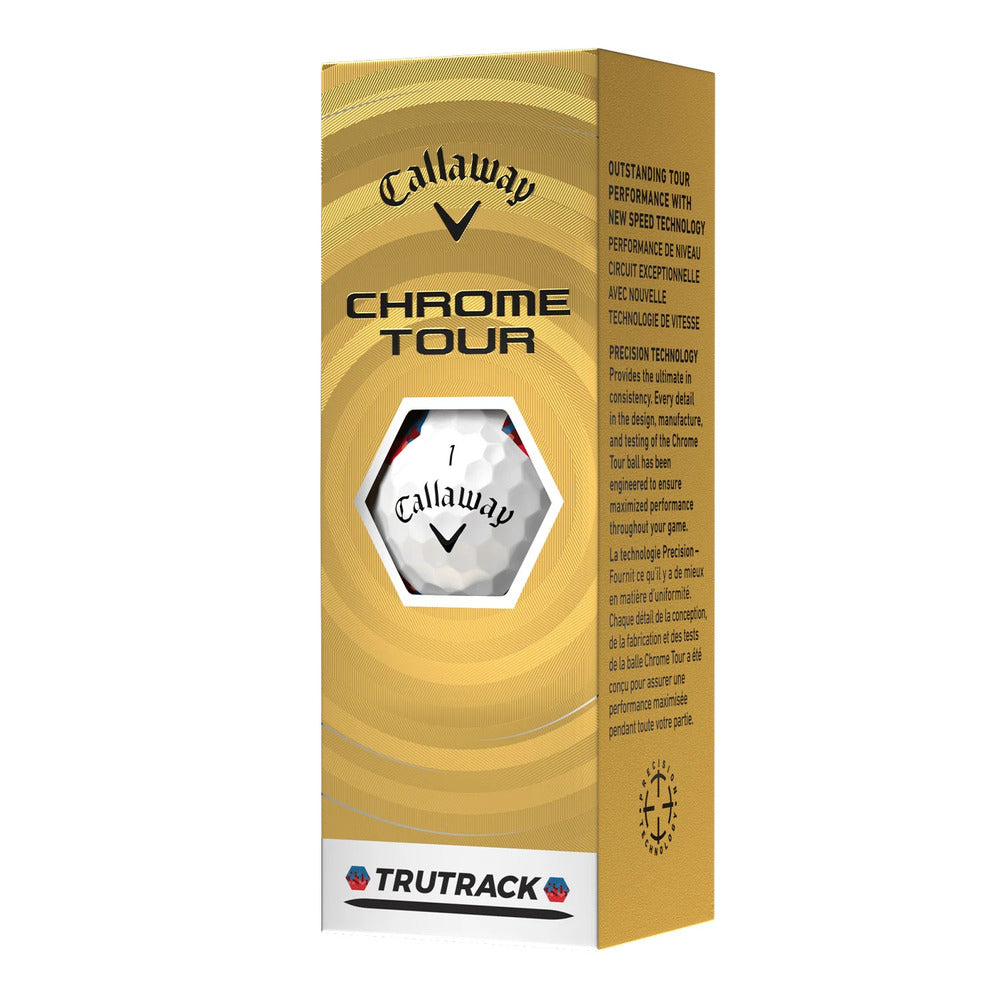 Boite de 12 Balles de Golf Callaway Chrome Tour Trutrack