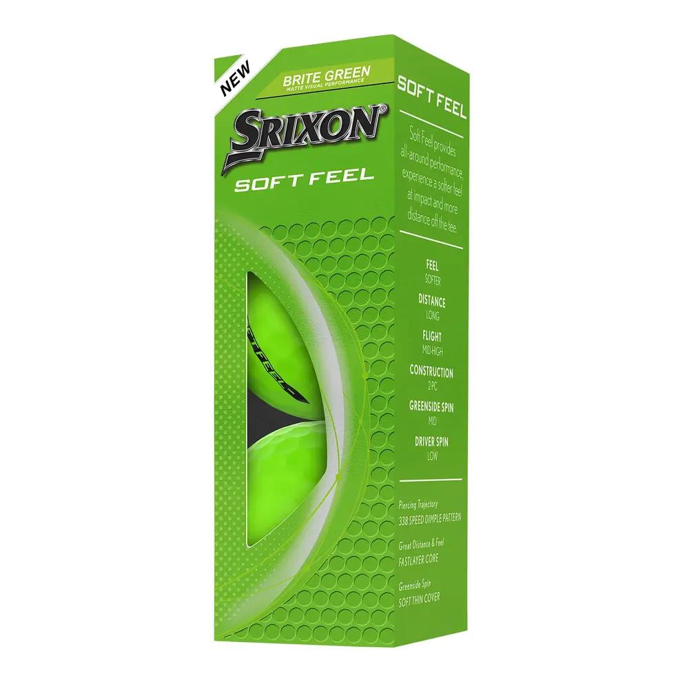 Box of 12 Srixon Soft Feel Brite Green Golf Balls