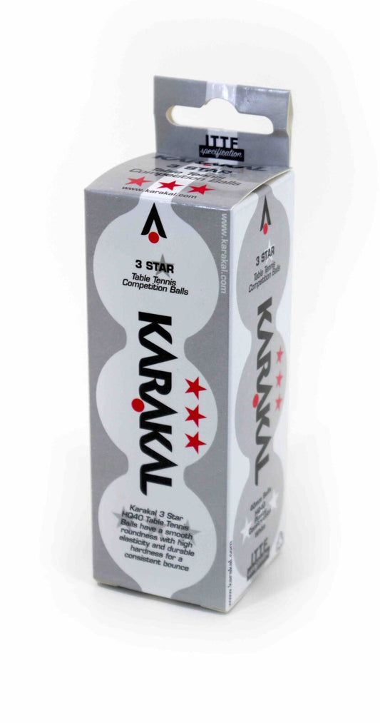 Pelotas de tenis de mesa Karakal 3-Star Orange