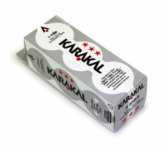 Pelotas de tenis de mesa Karakal 3-Star Orange