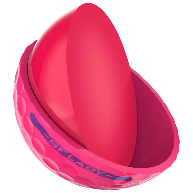 Box of 12 Srixon Soft Feel Ladies Rose Passion Golf Balls