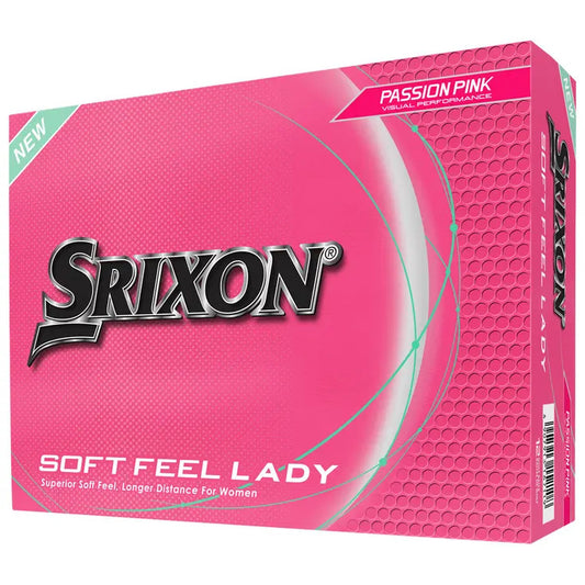Box of 12 Srixon Soft Feel Ladies Rose Passion Golf Balls