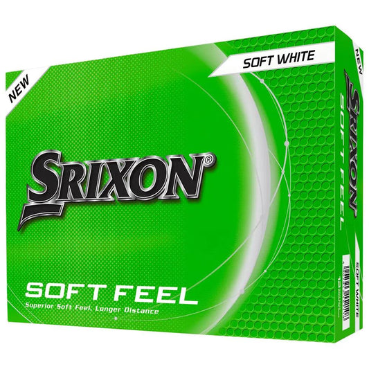 Caja de 12 pelotas de golf Srixon Soft Feel blancas (nuevas)