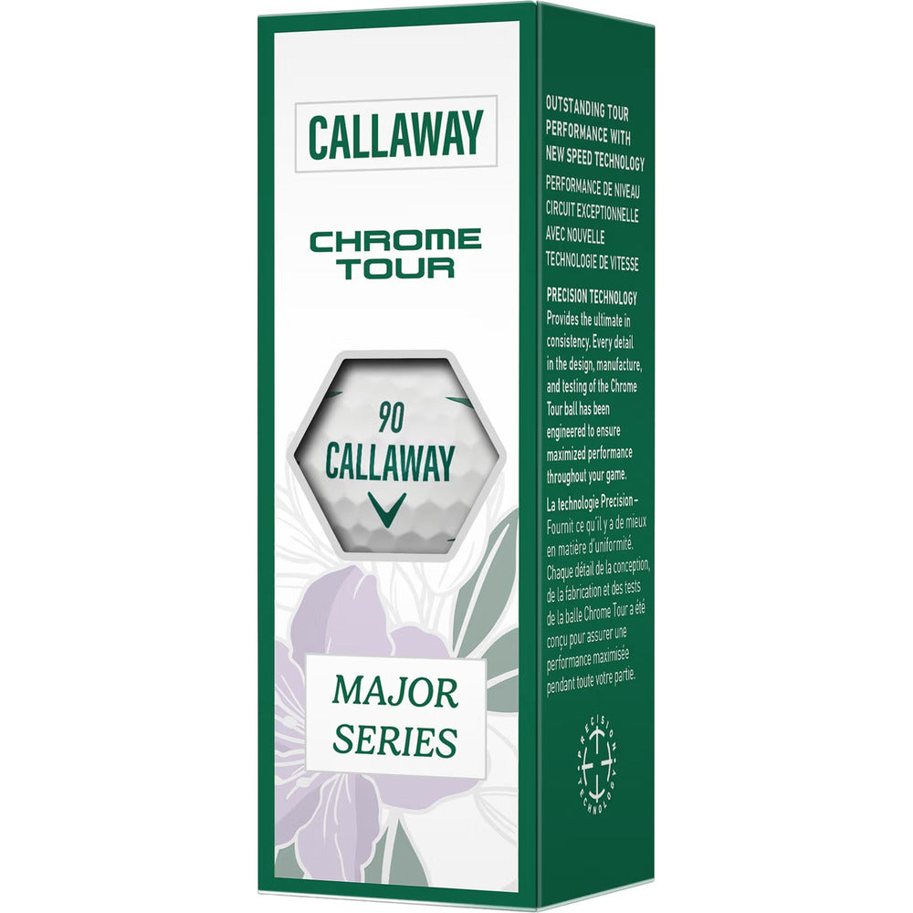 Boite de 12 Balles de Golf Callaway Chrome Tour Major Series