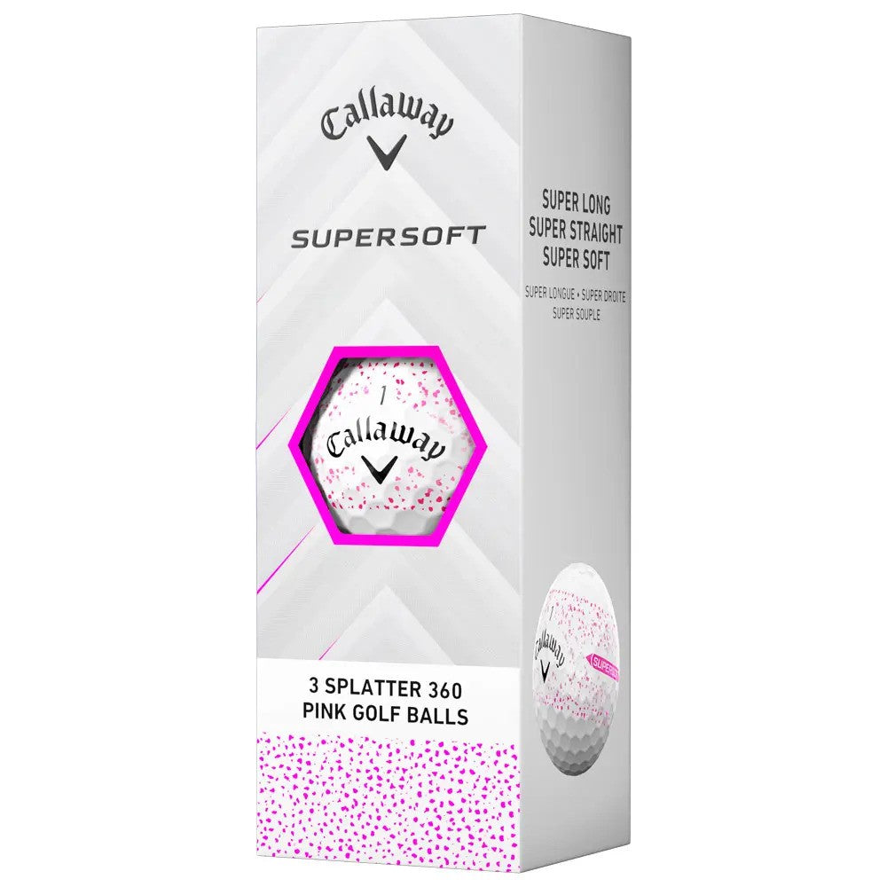 Caja de 12 pelotas de golf Callaway Supersoft Splatter 360 