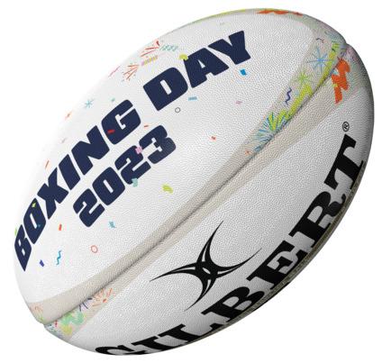 Réplica del balón de rugby Gilbert del Boxing Day de 2023