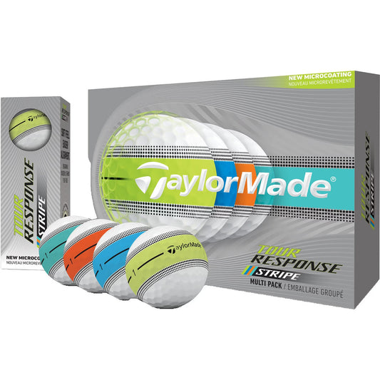 Boite de 12 Balles de Golf TaylorMade Tour Response Stripe