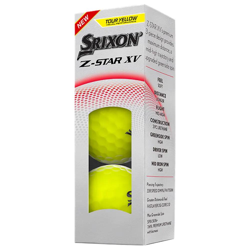 Pelotas de golf Srixon Z-Star XV amarillas nuevas