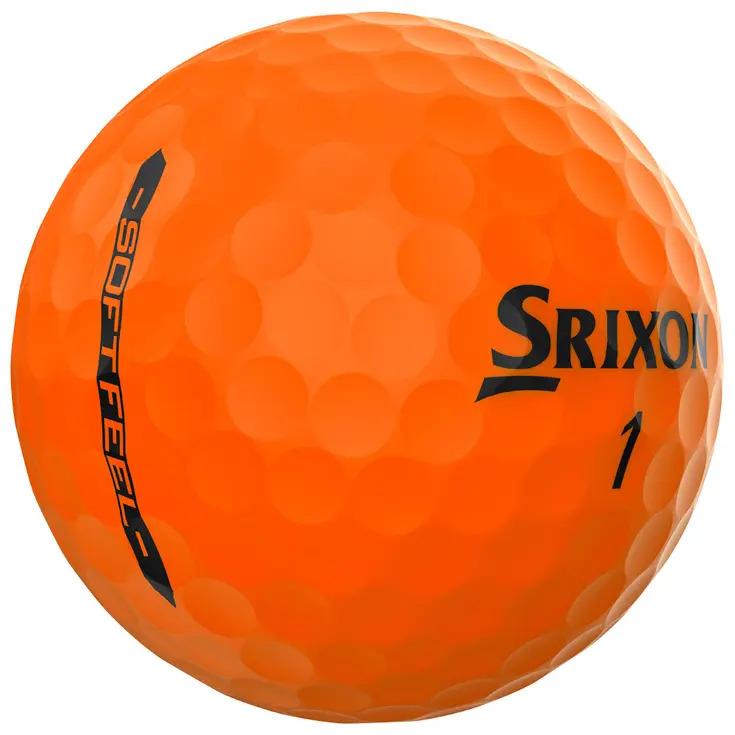 Box of 12 Srixon Soft Feel Brite Orange Golf Balls