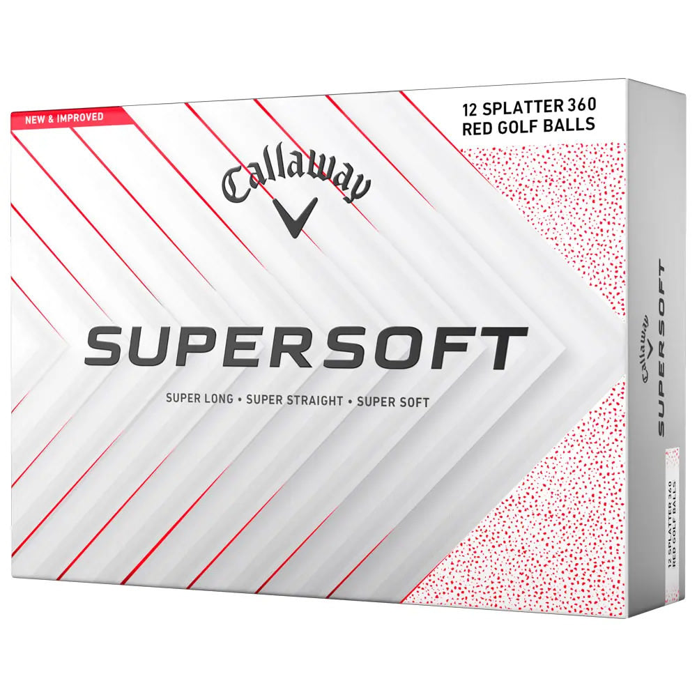 Caja de 12 pelotas de golf Callaway Supersoft Splatter 360 