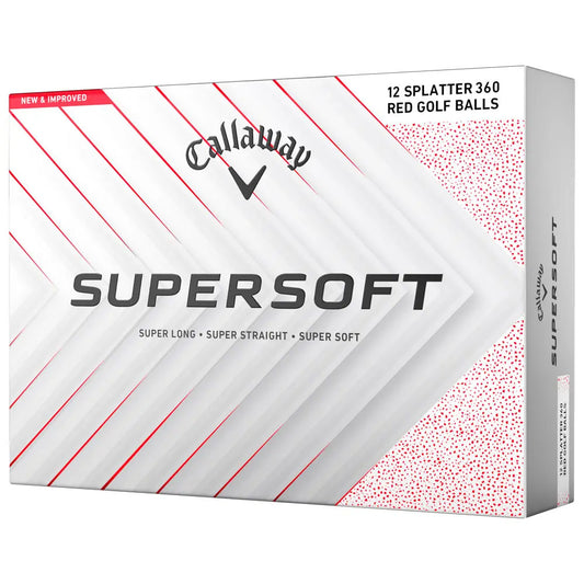 Caja de 12 pelotas de golf Callaway Supersoft Splatter 360 