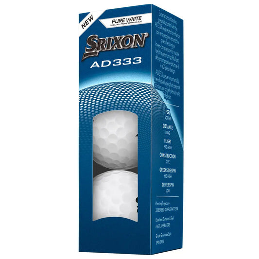Boîte de 12 Balles de Golf Srixon AD333 Blanche New
