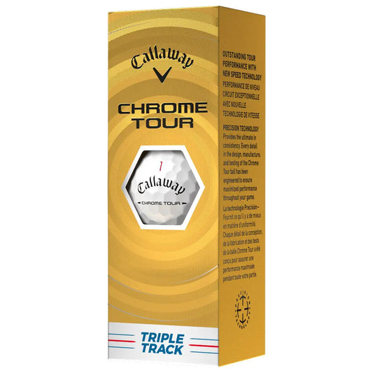 Boite de 12 Balles de Golf Callaway Chrome Tour Triple Track