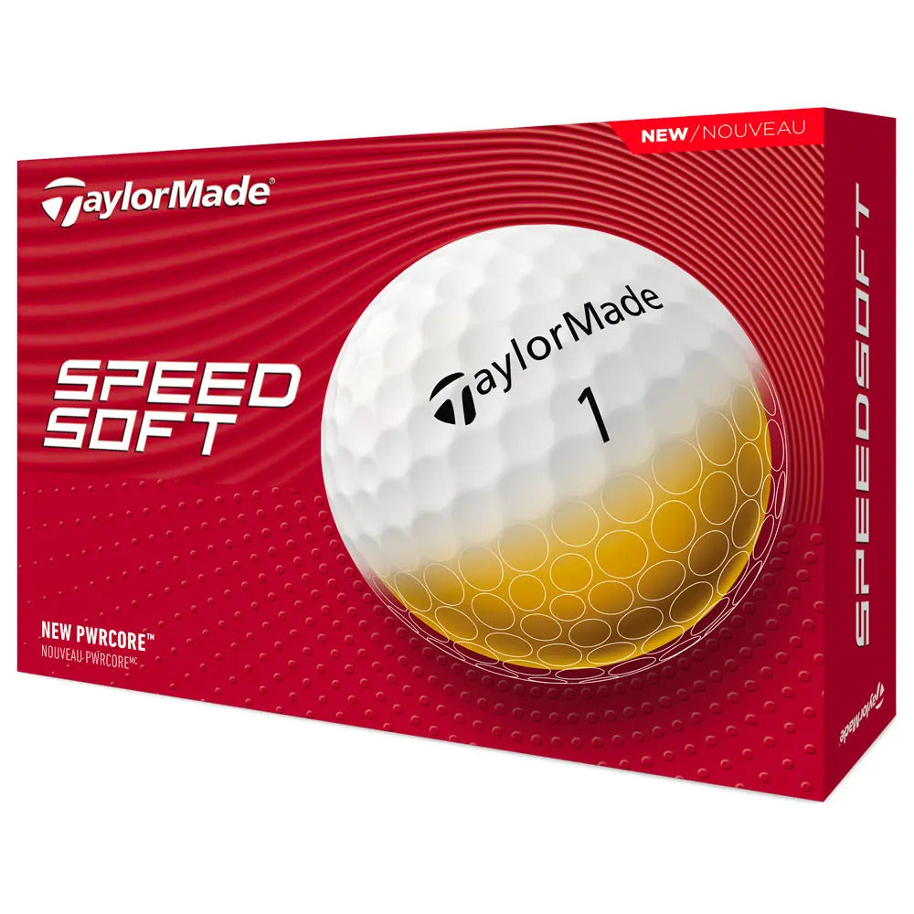 Boite de 12 balles de golf Taylormade SpeedSoft blanches