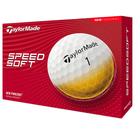 Boite de 12 balles de golf Taylormade SpeedSoft blanches
