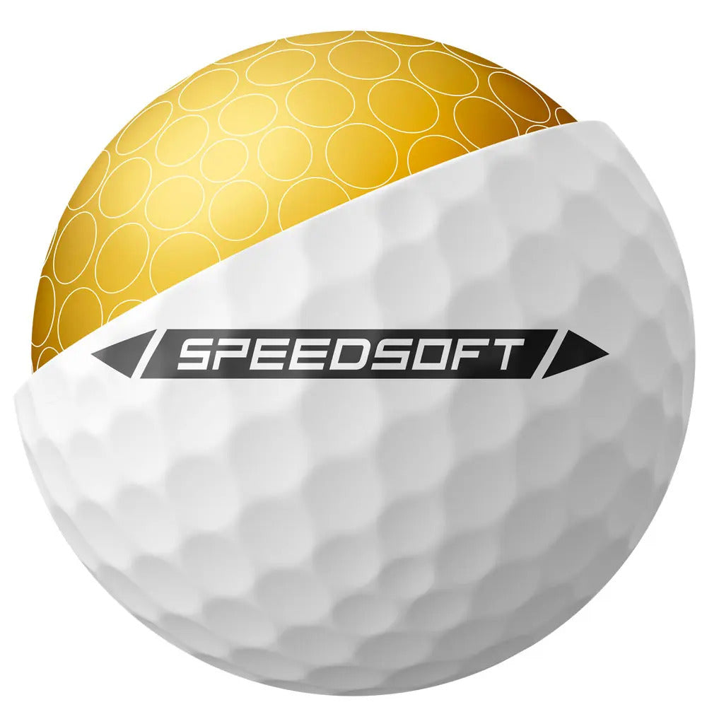 Boite de 12 balles de golf Taylormade SpeedSoft blanches