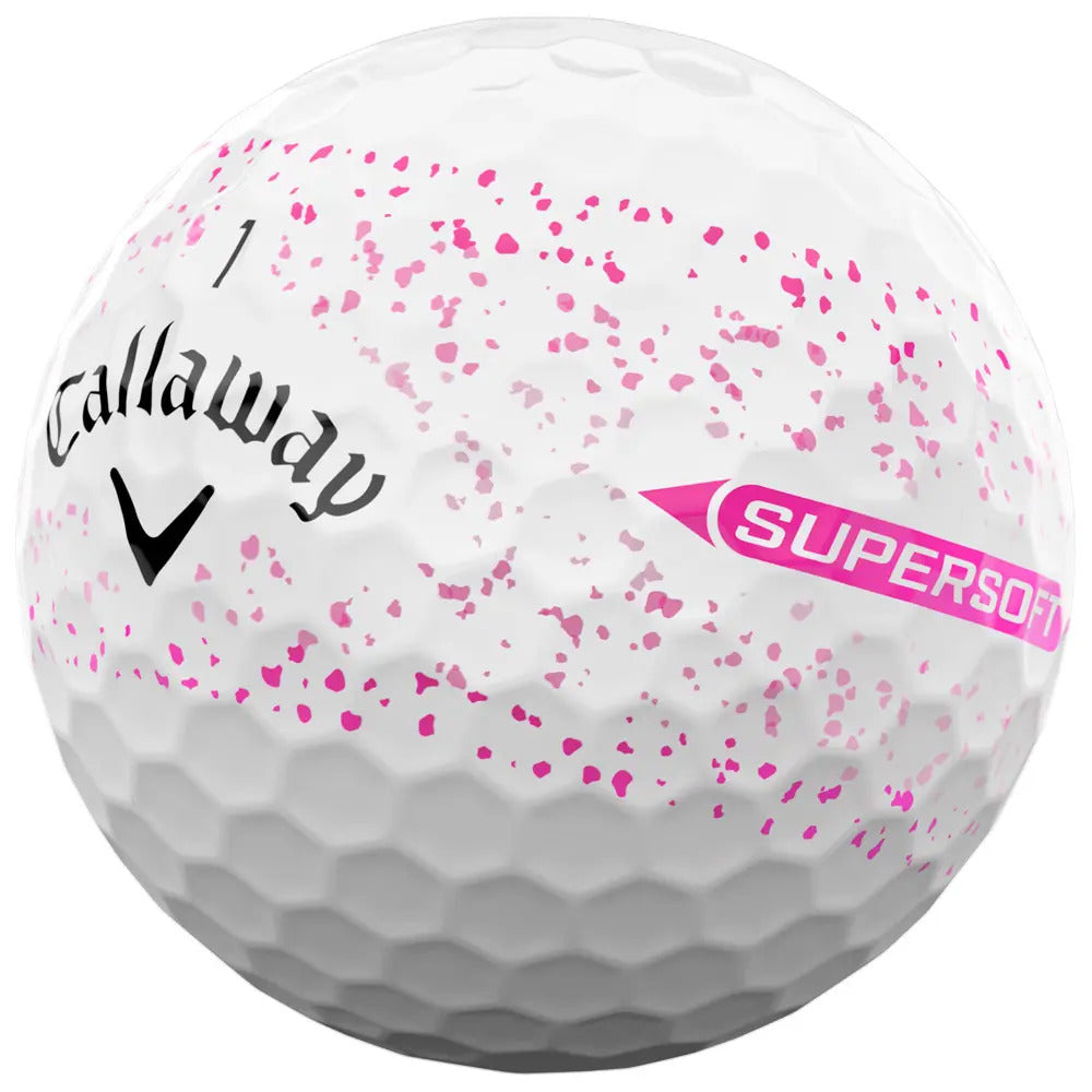 Caja de 12 pelotas de golf Callaway Supersoft Splatter 360 