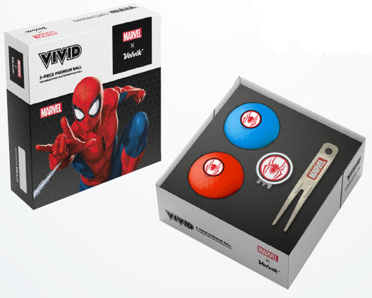 Coffret de Balles de Golf Volvik Pitch Spider Man
