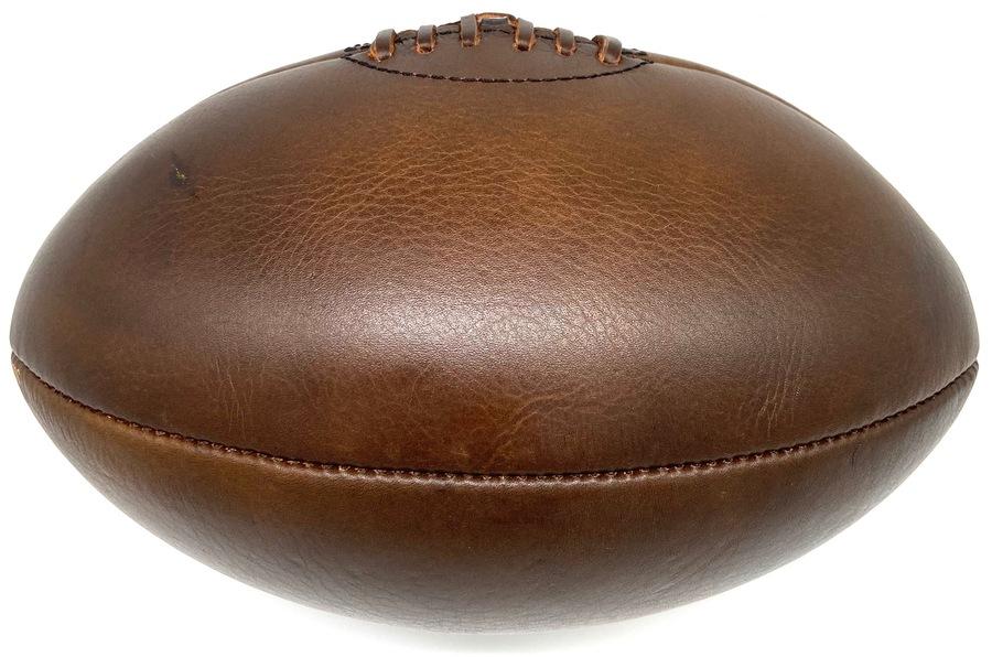 Balón de rugby de cuero vintage Fleetwood Legends