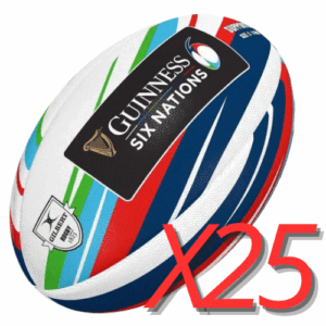 25 Ballons de Rugby Gilbert Supporter Guinness 6 Nations