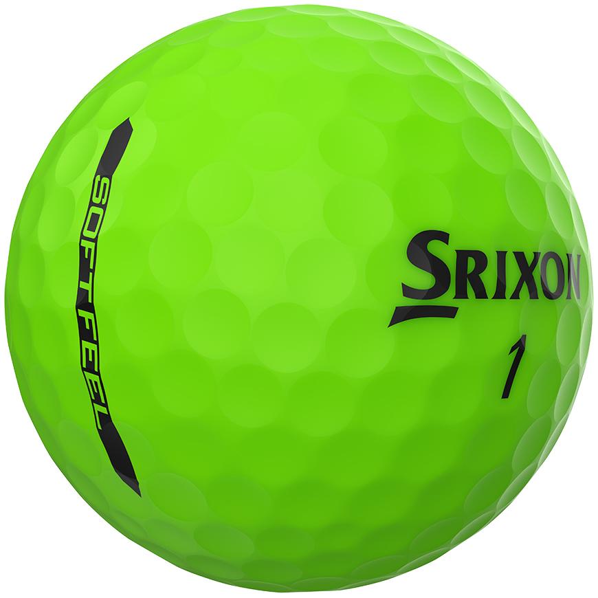 Box of 12 Srixon Soft Feel Brite Green Golf Balls