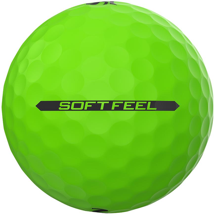 Box of 12 Srixon Soft Feel Brite Green Golf Balls