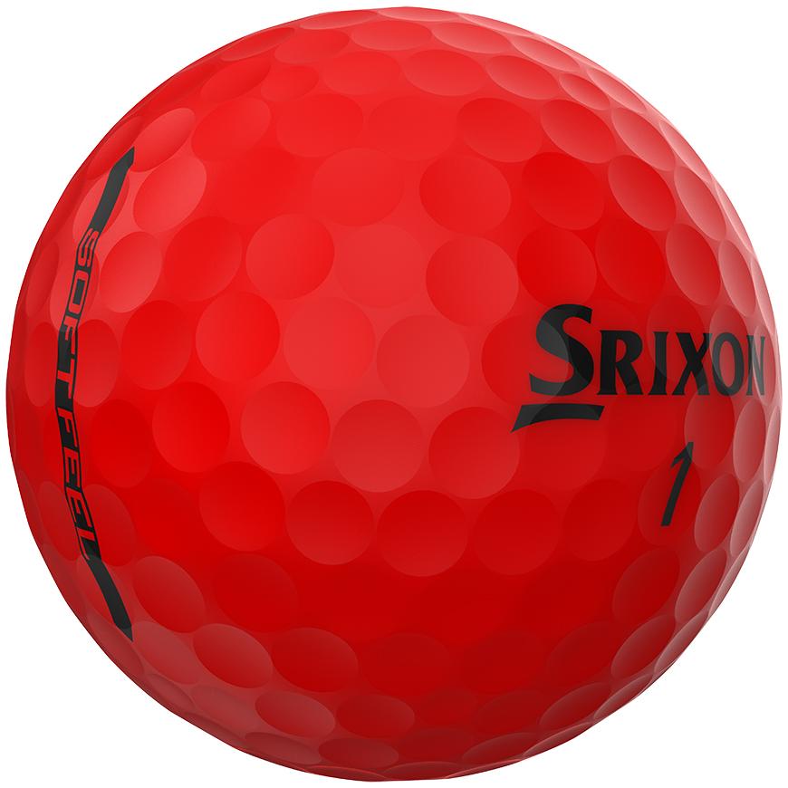 Box of 12 Srixon Soft Feel Brite Red Golf Balls