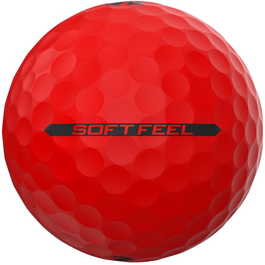 Box of 12 Srixon Soft Feel Brite Red Golf Balls