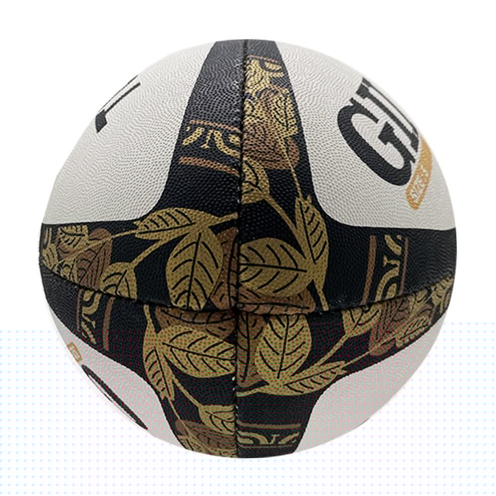 Réplica del balón de rugby Gilbert, final del TOP 14 de 2025