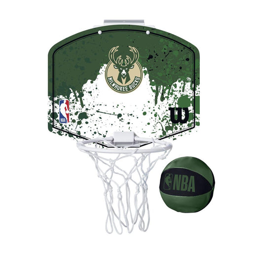 Mini aro de baloncesto Wilson NBA de los Milwaukee Bucks