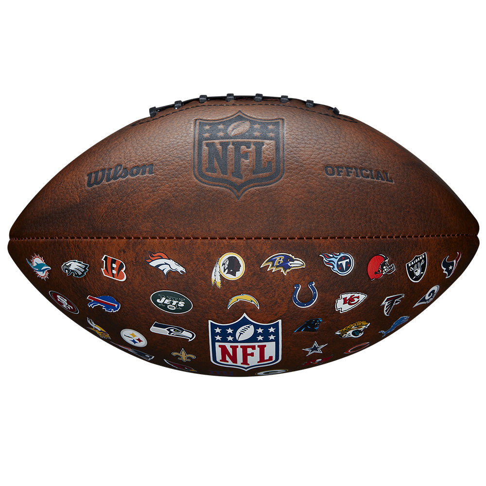 Ballon de Football Américain Wilson THROWBACK 32 Team Logo