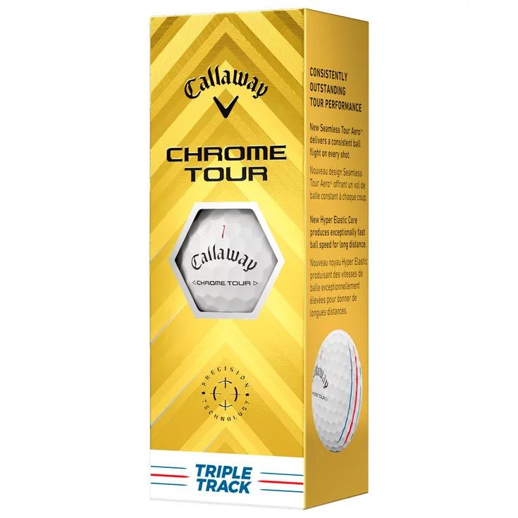 Caja de 12 pelotas de golf Callaway Chrome Tour Triple Track