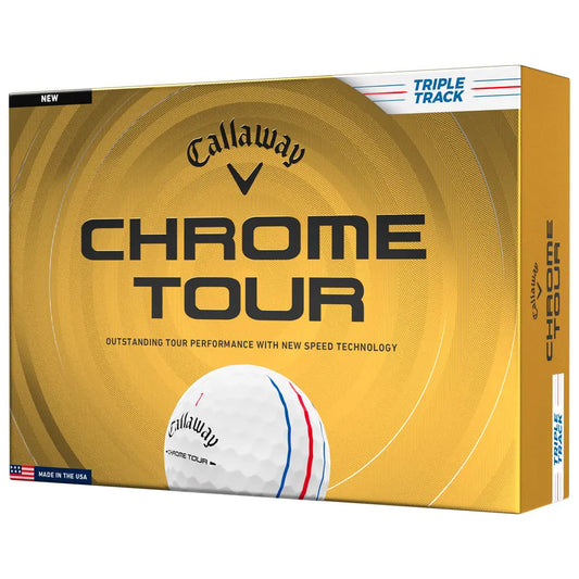 Boite de 12 Balles de Golf Callaway Chrome Tour Triple Track