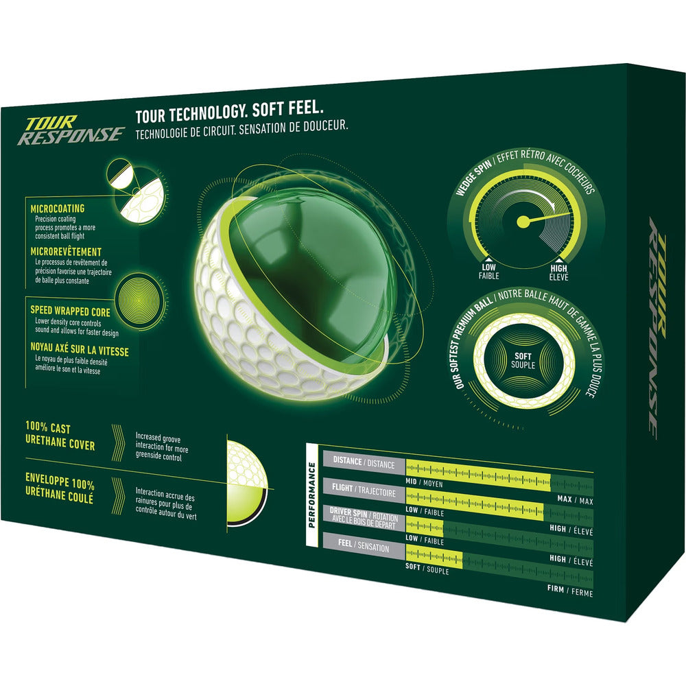Boite de 12 Balles de Golf TaylorMade Tour Response Blanches
