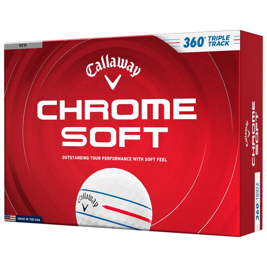 Boite de 12 Balles de Golf Callaway Chrome Soft Triple Track 360
