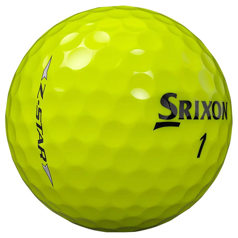 Caja de 12 pelotas de golf Srixon Z-Star amarillas nuevas