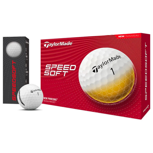 Boite de 12 balles de golf Taylormade SpeedSoft blanches
