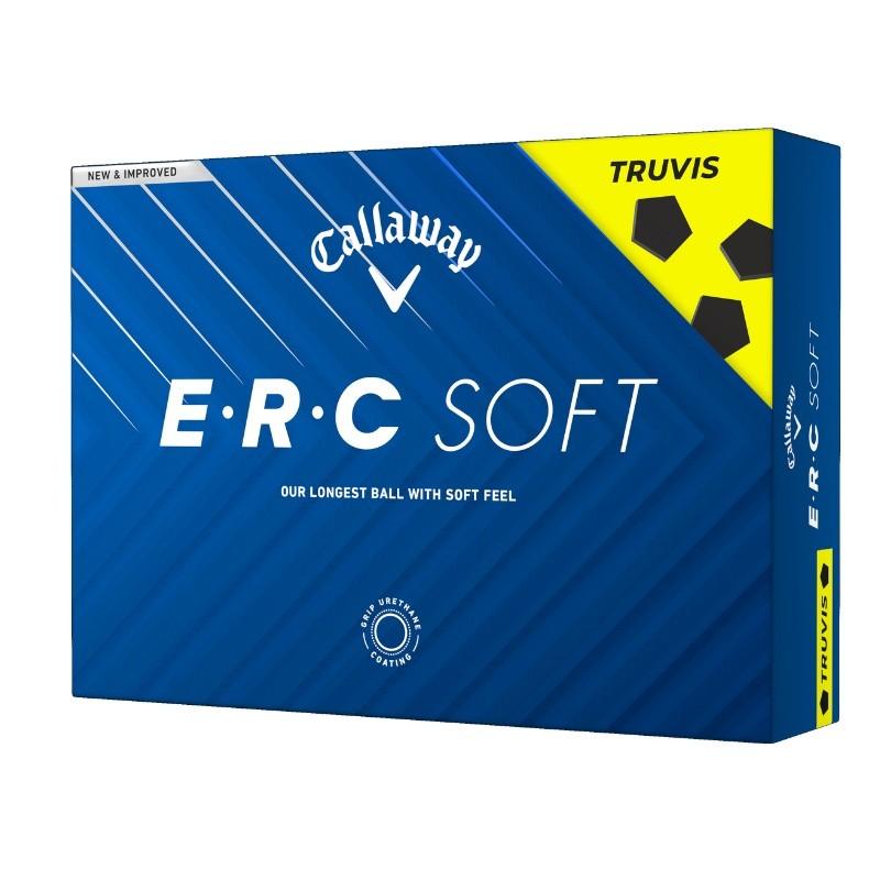 Caja de 12 pelotas de golf Callaway ERC Soft Truvis amarillas