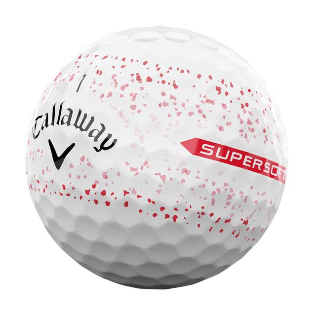 Caja de 12 pelotas de golf Callaway Supersoft Splatter 360 