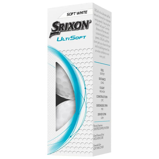 Box of 12 Srixon Ultisoft White Golf Balls (New)